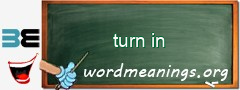 WordMeaning blackboard for turn in